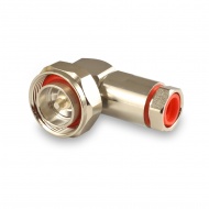 Разъем 25-M012U 7/16DIN(male) на 1/2" гофрированный кабель, угловой